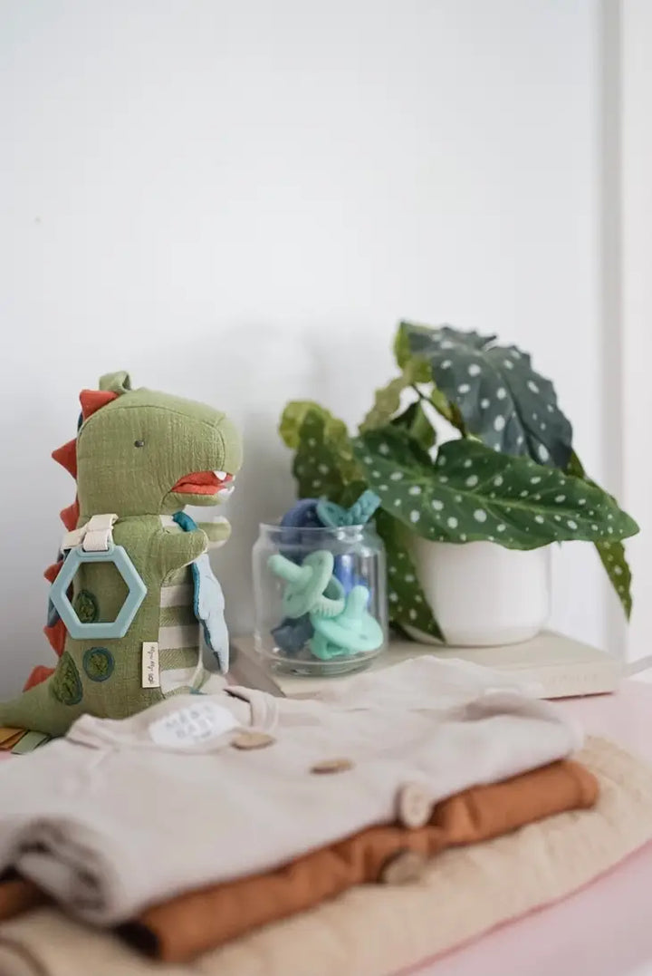 Dino Link & Love Activity Toy by Itzy Ritzy on shelf