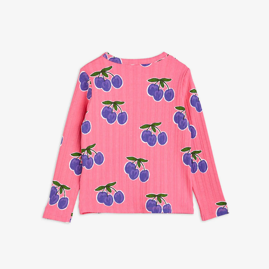 Plum AOP LS Pink Tee by Mini Rodini