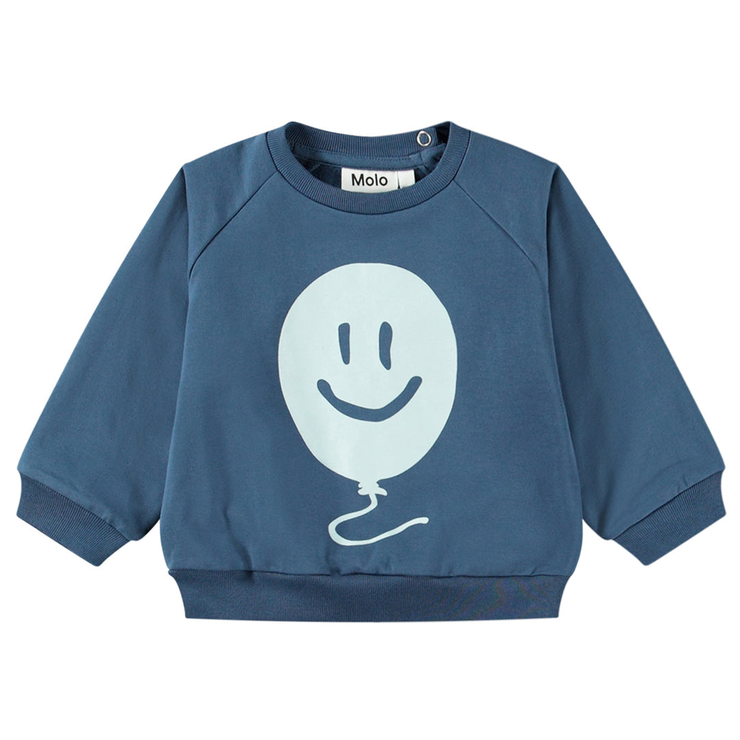 Calm Blue Fjord Balloon Sweatshirt by Molo