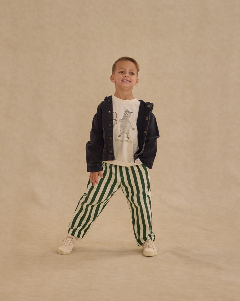 Baggy Pant - Green Stripe