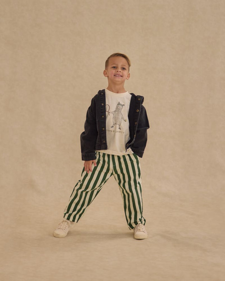 Baggy Pant - Green Stripe