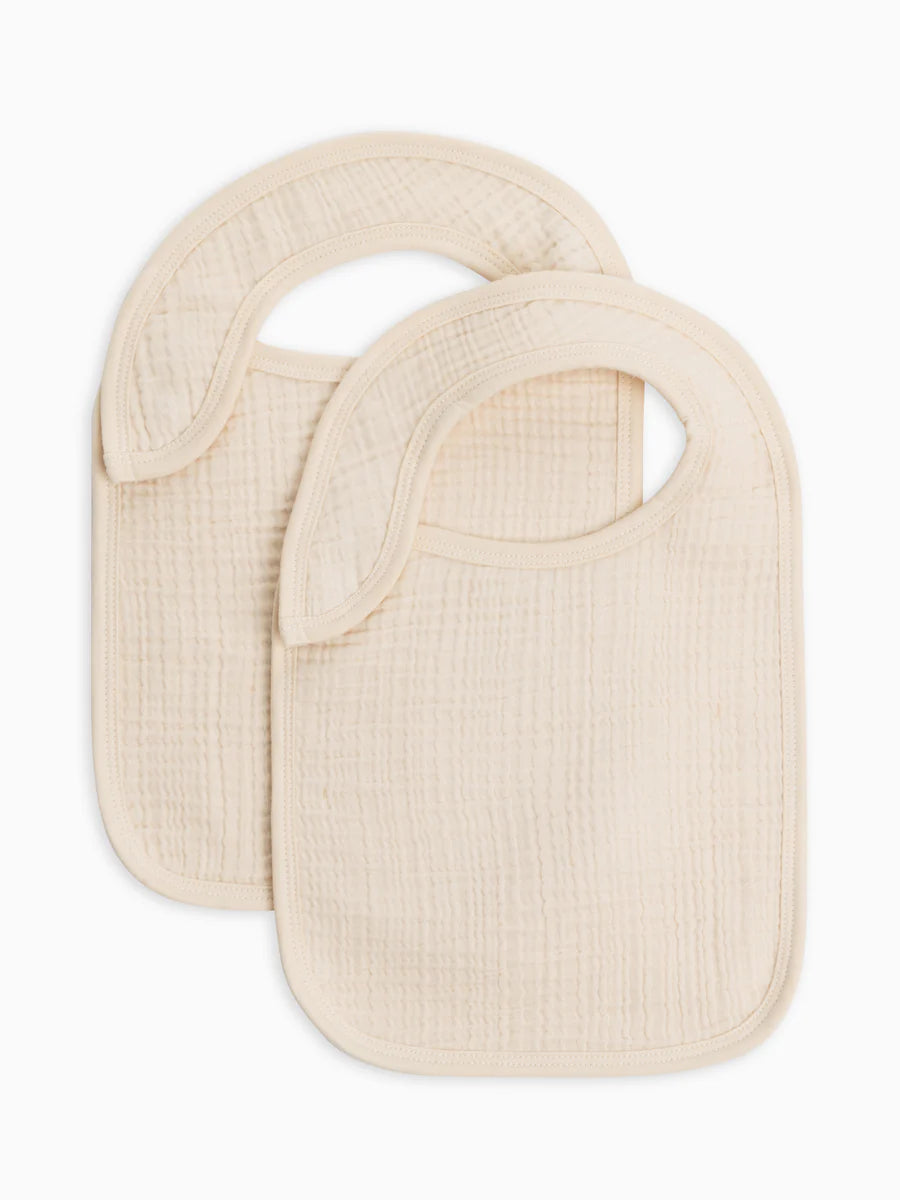 Organic Muslin Bib Set Natural by Colored Organics