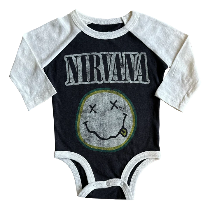 Nirvana Smiley Shirt by Rowdy Sprout!