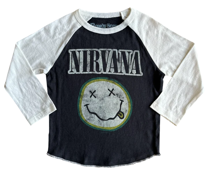 Nirvana Smiley Shirt by Rowdy Sprout!