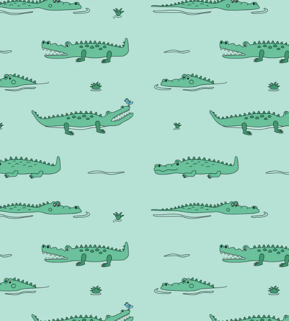 Crocodiles Zip Footie by Noomie Baby
