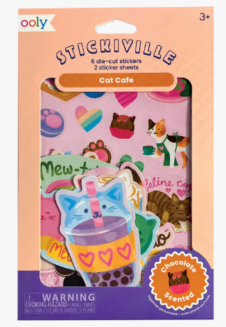 stickiville cat cafe stickers by Ooly