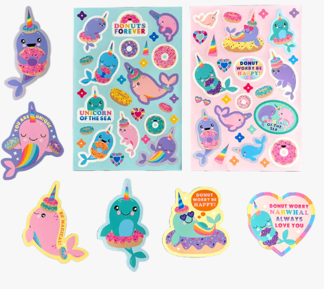 Stickiville Nom Nom Narwhals Scented Stickers by Ooly