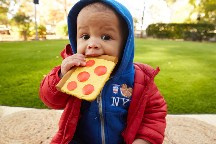 Cameron's Corner Pepperoni Pizza Slice Teether by Piccoliny