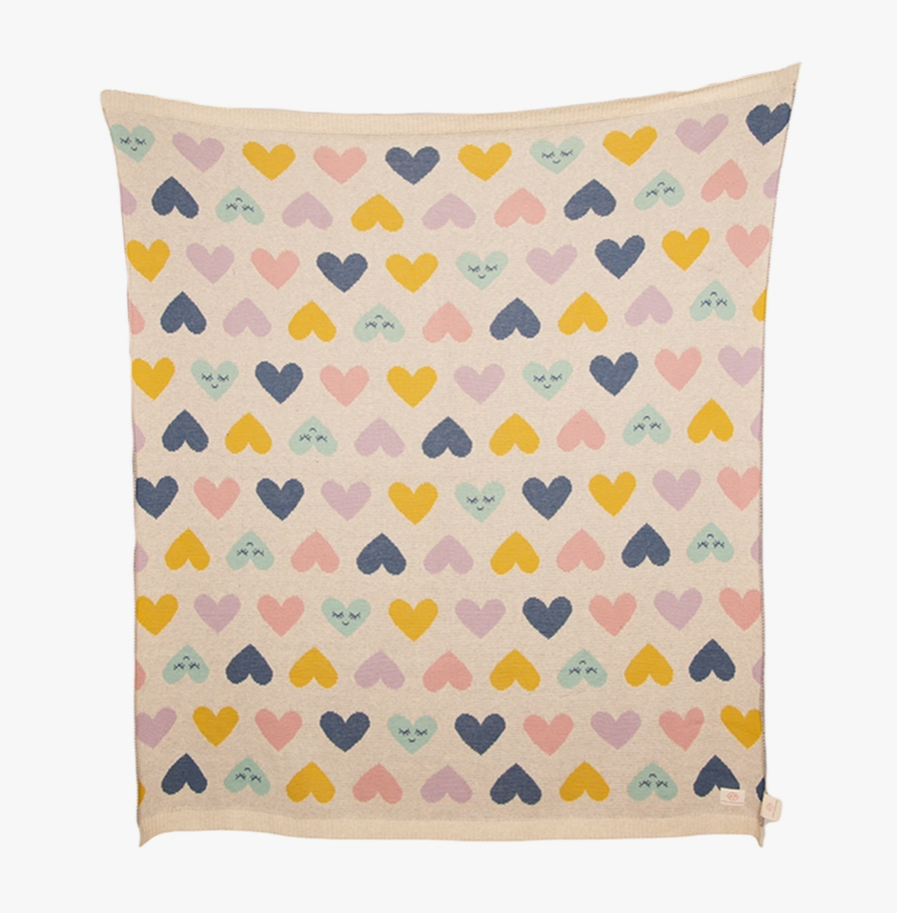 Smiley Heart Baby Blanket Set by Pink Lemonade