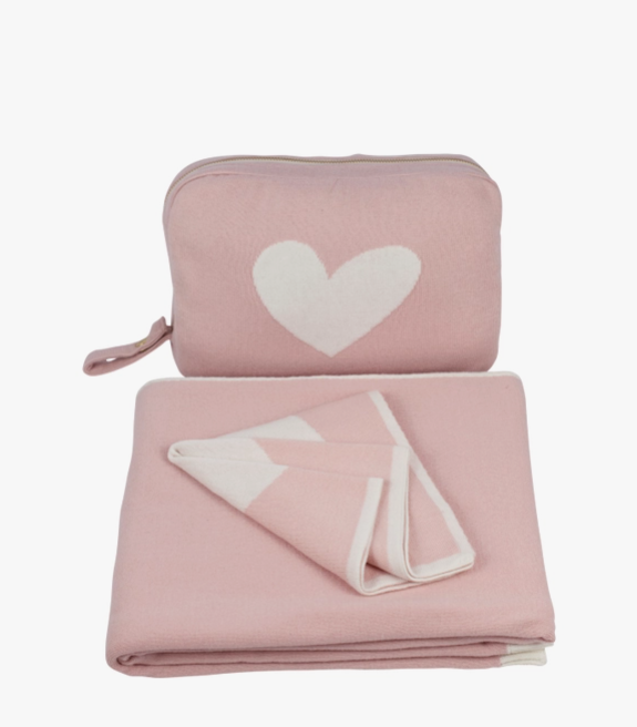Pink Heart Infant Blanket Set by Pink Lemonade