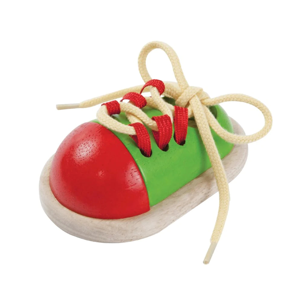 Tie up shoe by Plan Toys