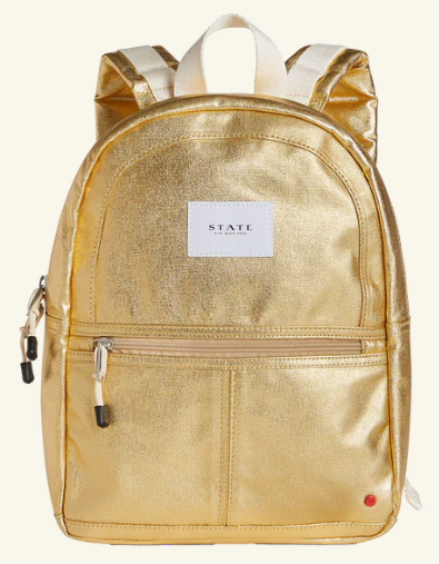 gold metallic mini backpack Kane Kids Mini Gold Metallic Backpack