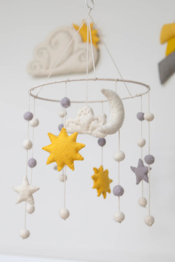  Sun Moon Stars Baby Mobile by Fiona Walker 