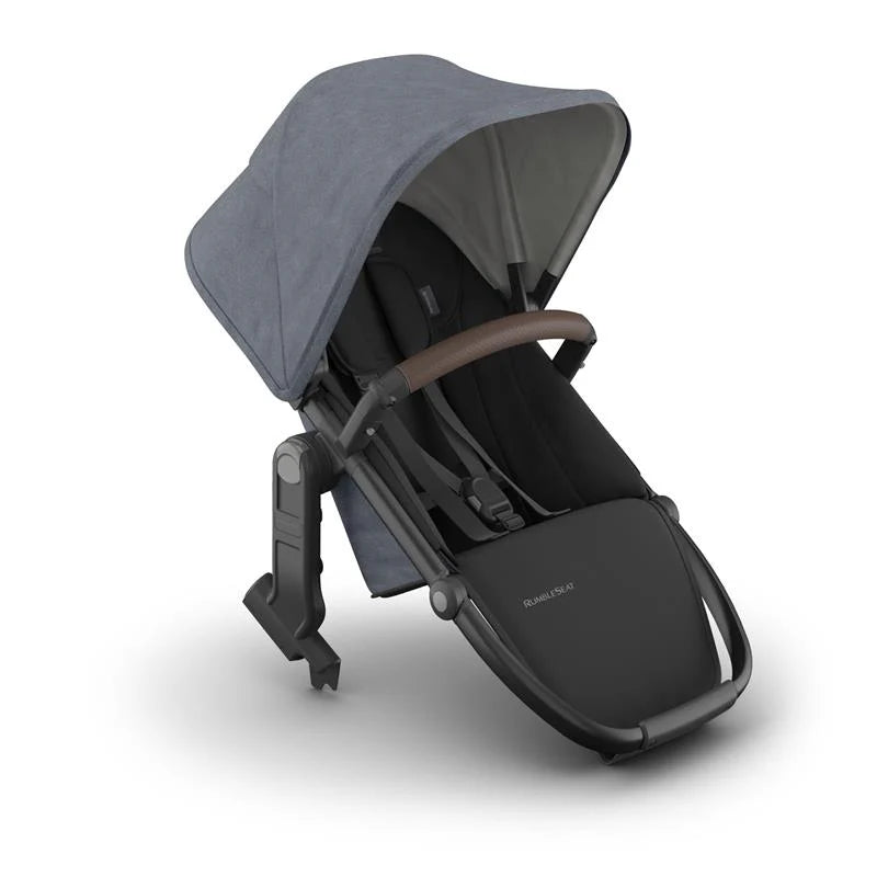 blue uppababy vista UPPAbaby RumbleSeat V3, Julian: Dusty Blue / Carbon Frame / Chestnut Leather