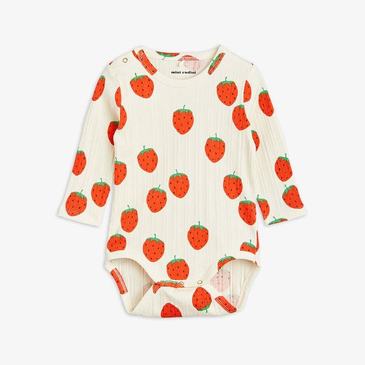 Strawberries AOP Snaptee by Mini Rodini
