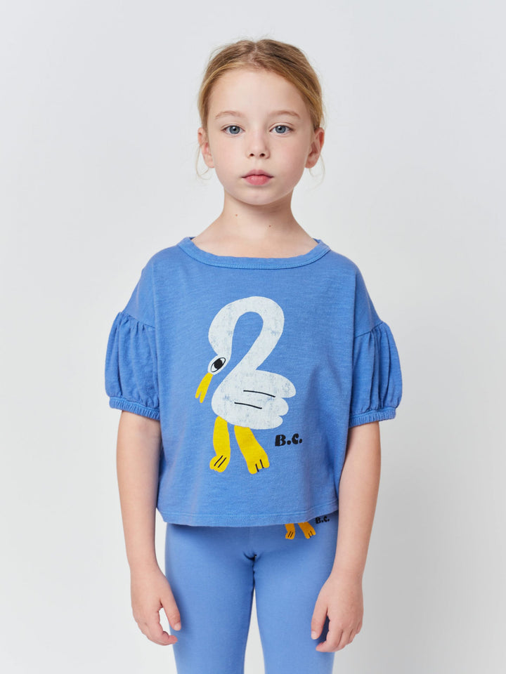 Pelican Puff Sleeve Shirt by Bobo Choses