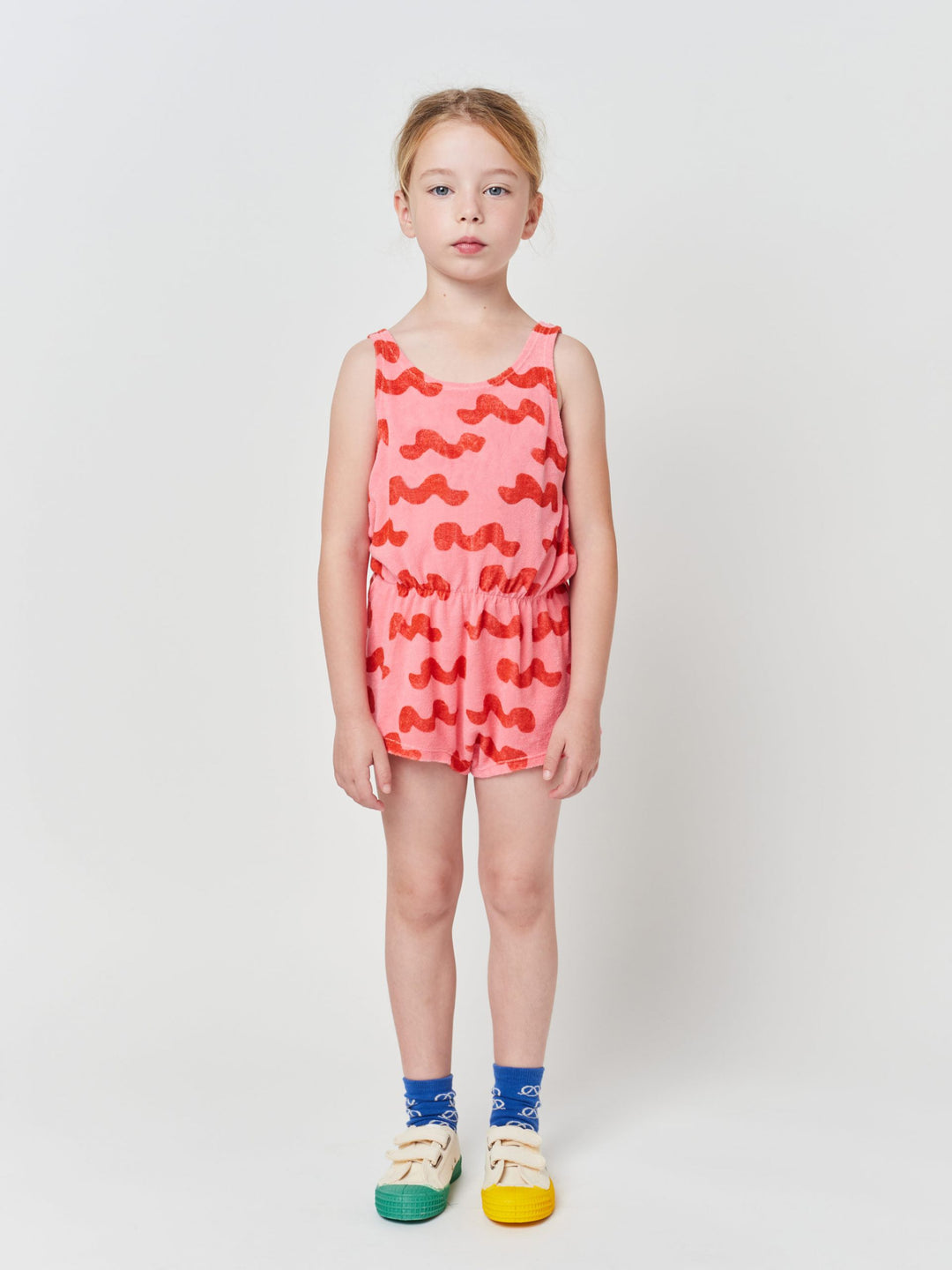 Waves All Over Terry Playsuit by Bobo Choses