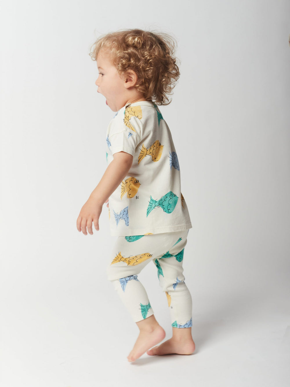 Multicolor Fish All Over Tee by Bobo Choses