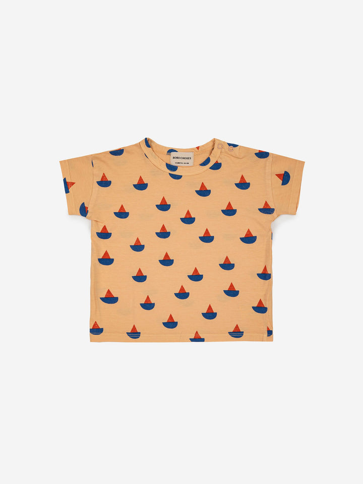 Sail Boat All Over Tee by Bobo Choses