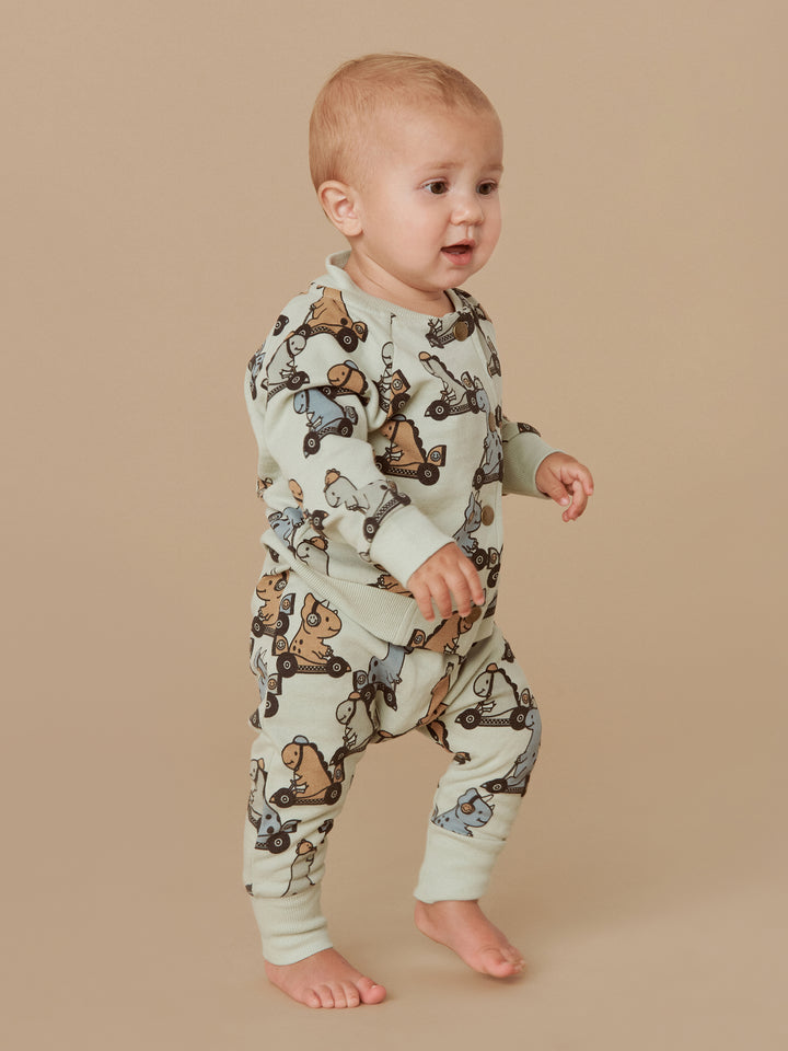 Dino Racer Drop Crotch Pants by Huxbaby