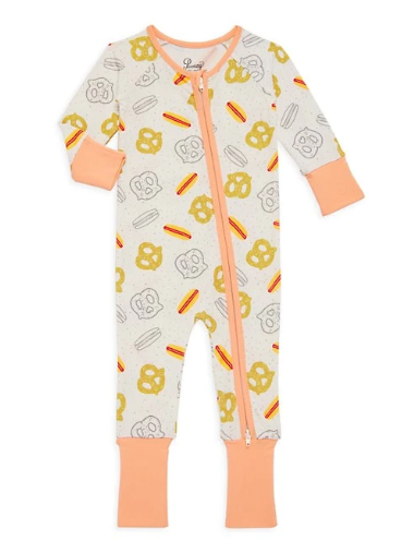Hot dog pretzel coverall by PiccoliNY Pink