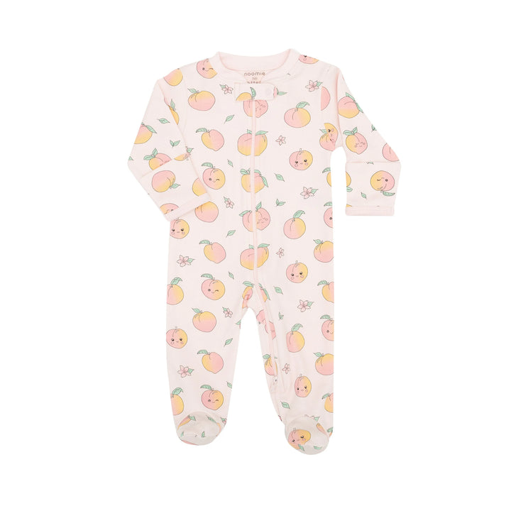 Peaches Zippered Footie by Noomie Baby