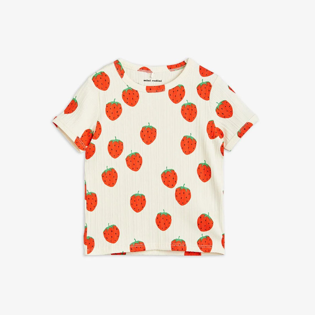 Strawberry AOP Tshirt by Mini Rodini