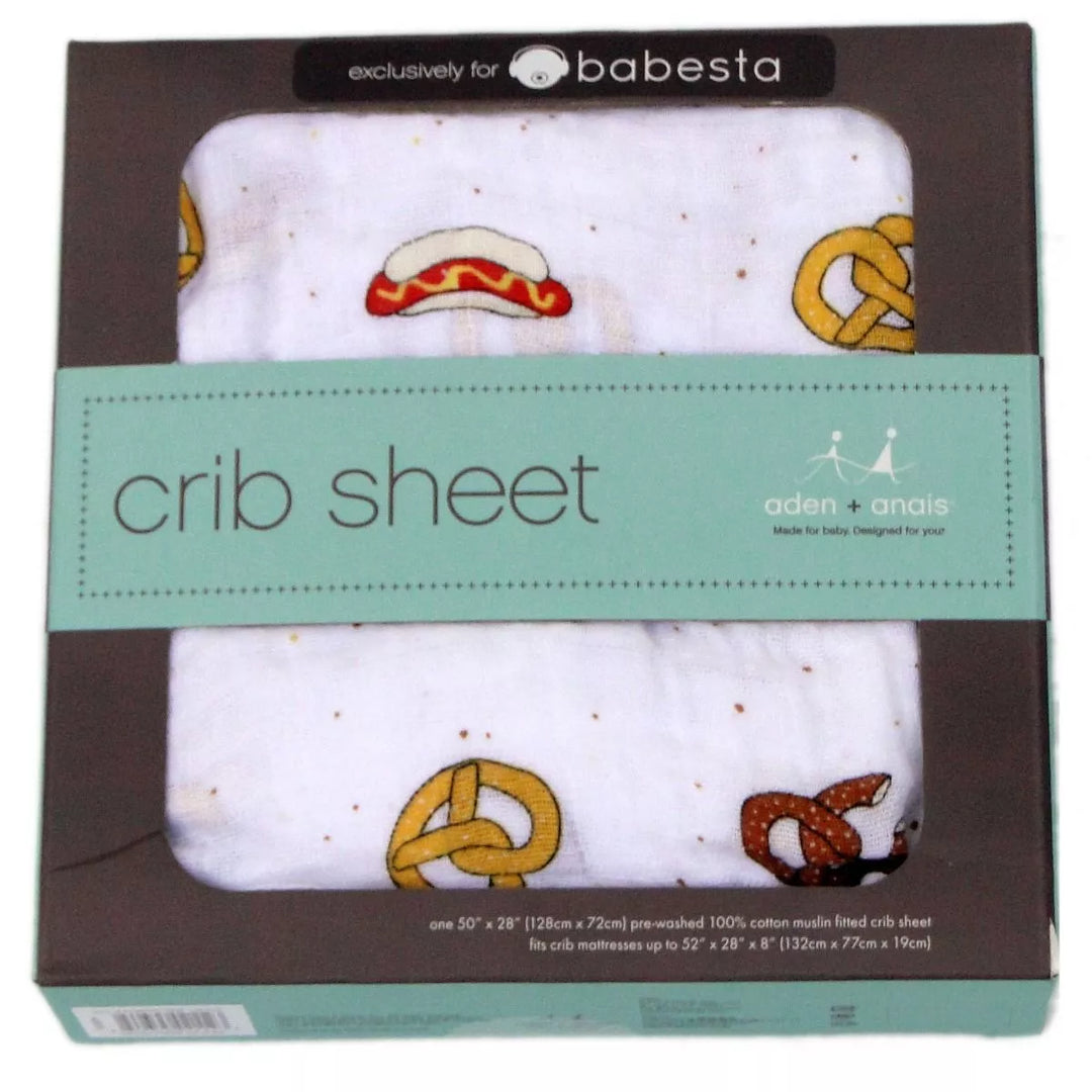 Pretzel Hot Dog Crib Sheet Babesta