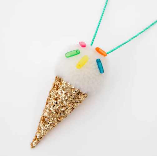 Ice Cream Pompom Necklace by Meri Meri