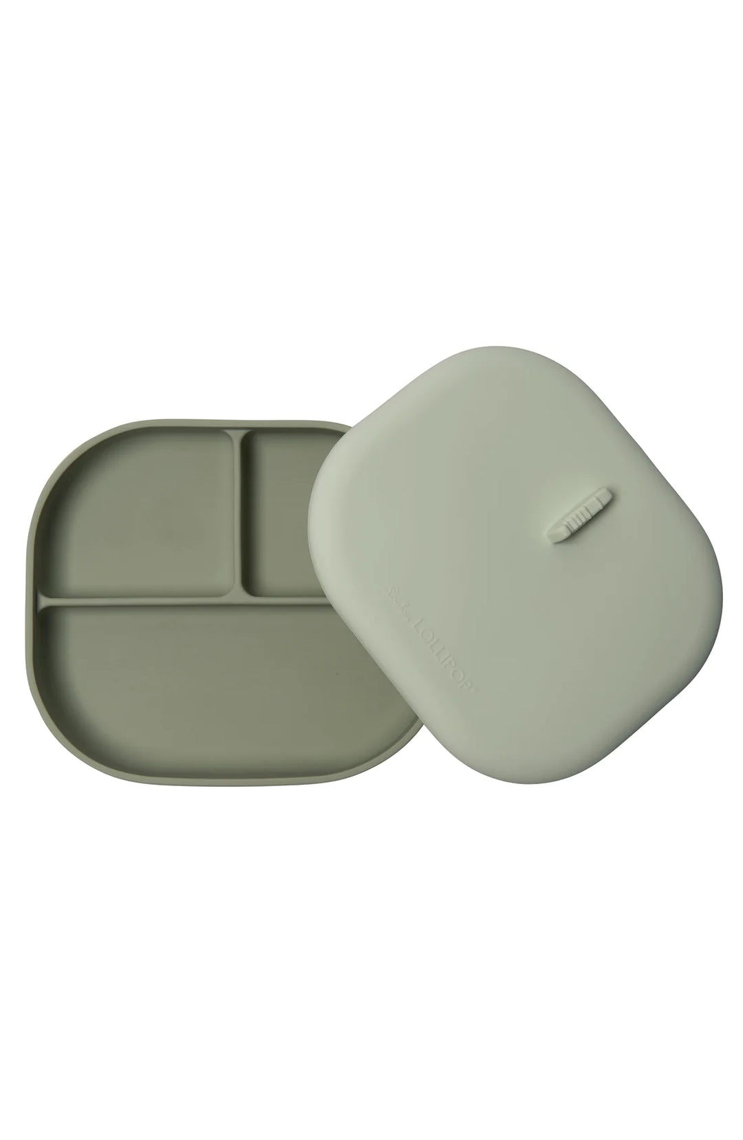 Sage Silicone Divided Plate by Loulou Lollipop