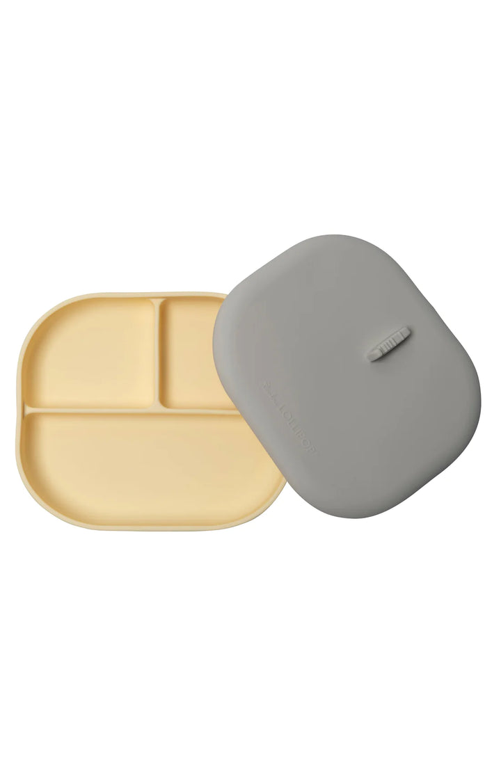 Yellow Silicone Divided Plate by Loulou Lollipop