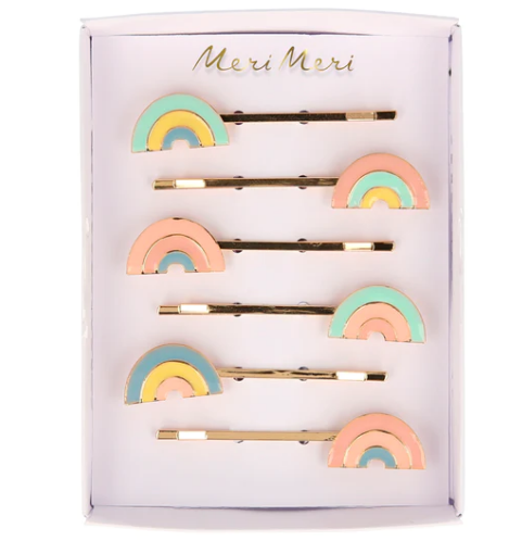 Enamel Rainbow Hair Slides by Meri Meri