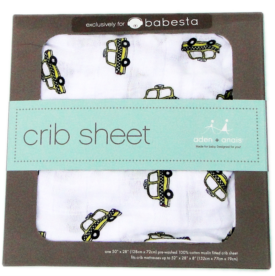 Taxi Fitted Crib Sheet by Babesta x Aden + Anais