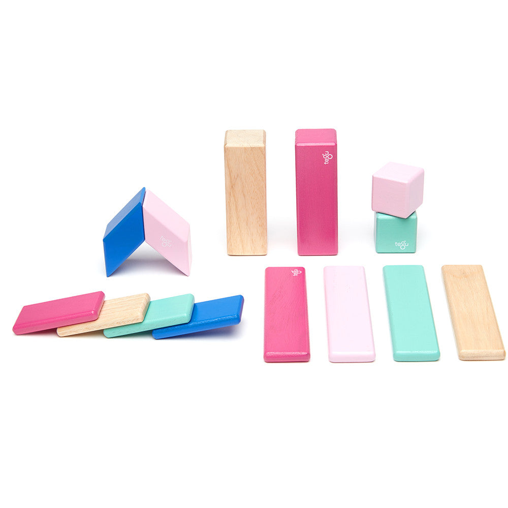 Magnetic Wooden Blocks - Blossom - 14 piece