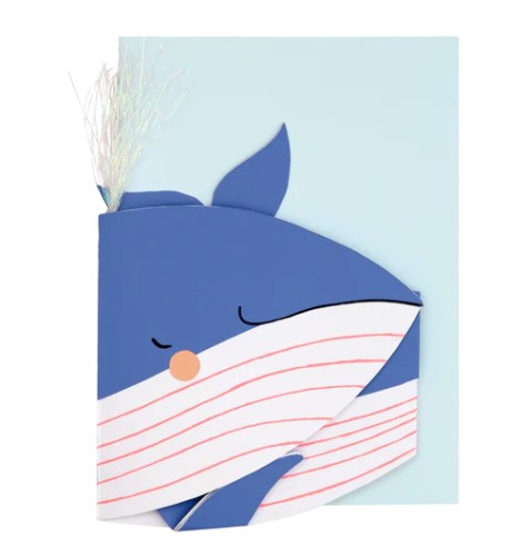 Whale Stand-Up Birthday Card by meri meri
